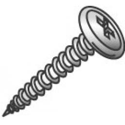 Product image for Cully 14813 8 x 3/4" Sheet Metal Screw, Wafer Head, Phillips, Zinc