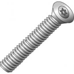 Product image for Cully 20508XP 6-32 x 1/2" Tamperproof Machine Screws, Flat Head, Star Pin, Stainless Steel