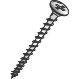 Product image for Cully 79636 6 x 2-1/4" Drywall Screw, Bugle Head, Fine Thread, Phillips, Black