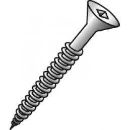 Product image for Cully 14022 10 x 1-1/4" Particle Board Screws, Deep Thread, Square Drive, Zinc Plated