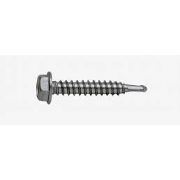 Product image for Cully 79412SSJ 1/4-14 x 3/4" Tek Screw (Self-Drilling), Hex Washer Head, Type 410 Stainless Steel