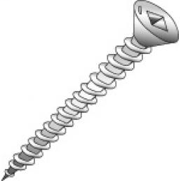 Product image for Cully 72812 8 x 3/4" Sheet Metal Screws, Flat Head, Square Drive, 18-8 Stainless Steel