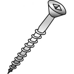 Product image for Cully 12816 8 x 1" Tapping Screws, Sheet Metal or Wood, Flat Head, Square Drive, Zinc
