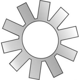 Product image for Cully 40606 #6 Lock Washers, External Tooth, Zinc