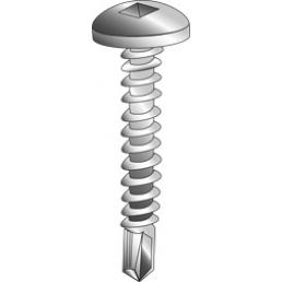 Product image for Cully 26816 8 x 1" Tek Screws, Pan Head, Square Drive, Zinc