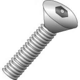Product image for Cully 20606SP 8-32 x 3/8" Tamperproof Machine Screws, Flat Head, Socket Pin, Stainless Steel