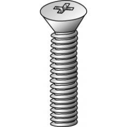 Product image for CUL 50109 6-32 X 1/2 FHMS PHILLIPS ZP CULLY FLAT HEAD HD MACHINE SCREW