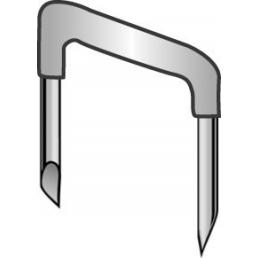 Product image for Minerallac IPVC1HC 1 x 1/2" PVC Dipped Metal Cable Staples, Heavy Duty, Fits 2 Conductor #12 & #14 Romex & other non-metallic cable, Blue