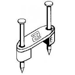 Product image for Minerallac IPS50P Insulated Plastic Cable Staples, Fits 2 & 3 wire NM cable up to #12, 2 wire UF cable up to #12 & other cable up to 1/2" wide, White