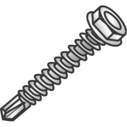 Product image for Cully 78820 8-18 x 1-1/4" Tek Screws, Hex Washer Head, Zinc