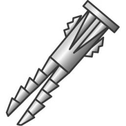 Product image for Cully 59431 #6 #4-6-8 Yellow Winged Anchors, Plastic