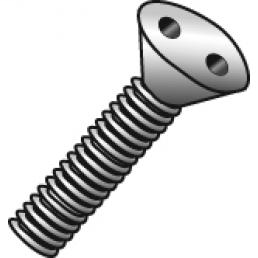 Product image for Cully 20616TP 8-32 x 1" Tamperproof Machine Screws, Flat Head, Spanner, Stainless Steel