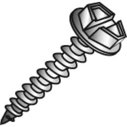 Product image for Cully 77220 12 x 1-1/4" Sheet Metal Screws, Hex Washer Head, Slotted, Zinc