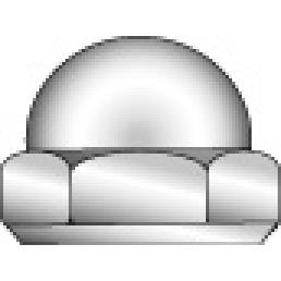 Product image for Cully 41336 3/8"-16 Cap Nuts, Zinc