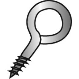 Product image for Cully 66410 #10 Screw Eyes, Inside Eye Diameter 13/32", Zinc