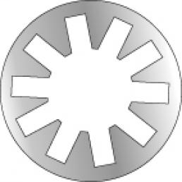 Product image for Cully 40605 #6 Lock Washers, Internal Tooth, Zinc