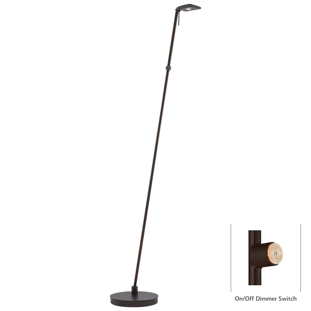 George's Reading Room™ - 1 Light LED Pharmacy Floor Lamp - 8W - L-L8-MD590 - Copper Bronze Patina