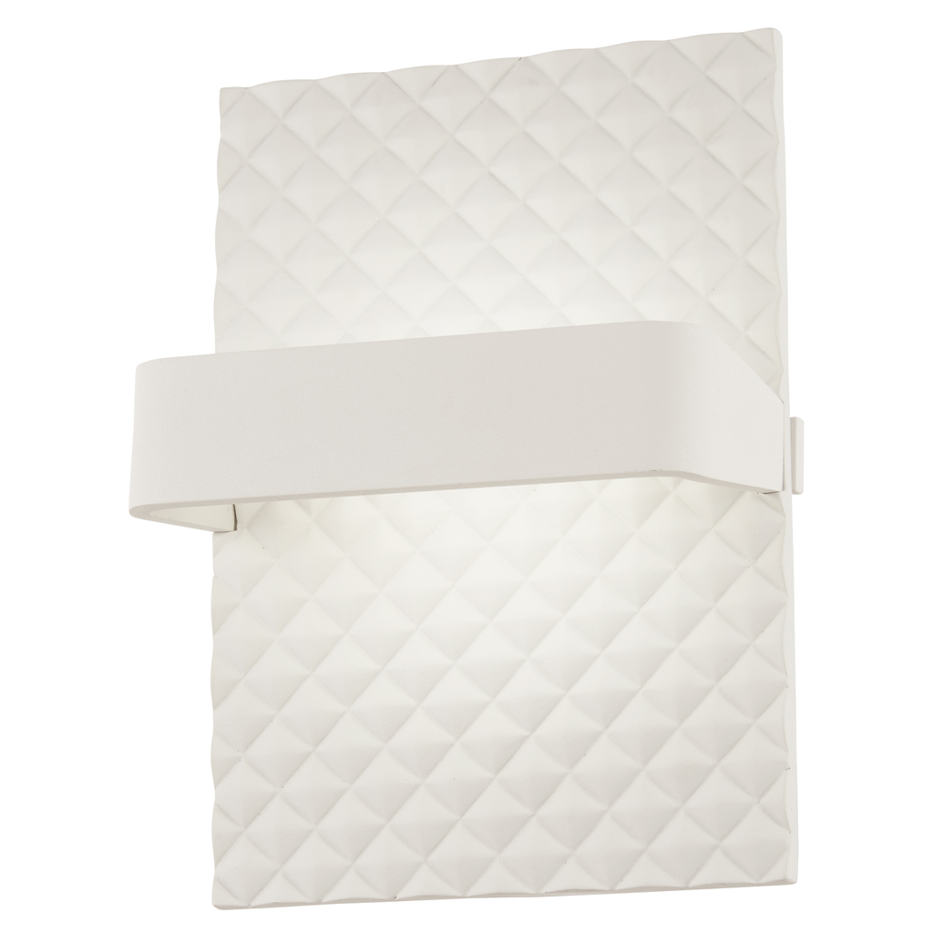 Quilted - LED Wall Sconce - 8W - LED - Sand White