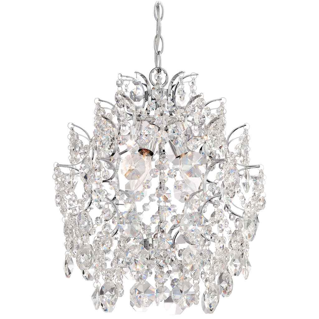 Isabella's Crown - 3 Light Mini Chandelier - 60W - B10.5,CAND - Chrome