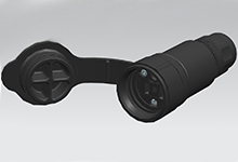 Mayer-DDS-Watertite Extreme Extra-Hard Outdoor Use Connector, 2 Pole/3 Wire, NEMA 5-15, 125V, Cord Grip Body Size F2, Black, Silicone Husk-1