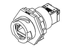 Product image for Brad Harrison 847000001 Receptacle, Inline, Industrial, 8/8