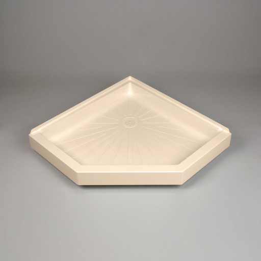 38" DURABASE® Neo-Angle Shower Base - Bone