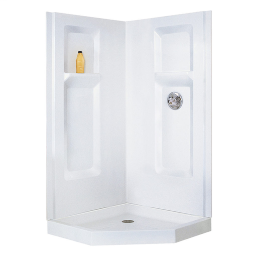 38" DURAWALL® Corner Shower Wall - White