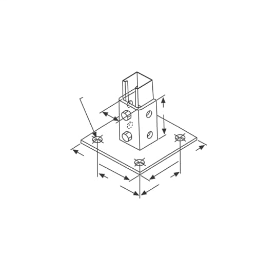 Superstrut AP235-SQ Post Base Superstrut AP235-SQ Post Base