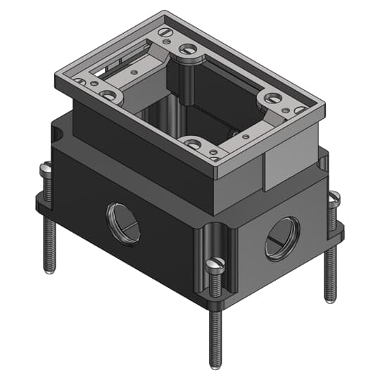 SC 641-AL 1-G FLUSH FLR-BX HUB1IN W SC 641-AL 1-G FLUSH FLR-BX HUB1IN W