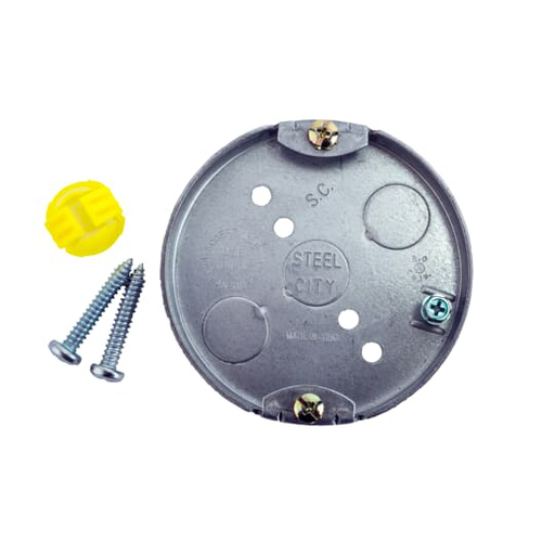 4 IN.ROUND C-FAN BX,STL,6CU,1/2-KO