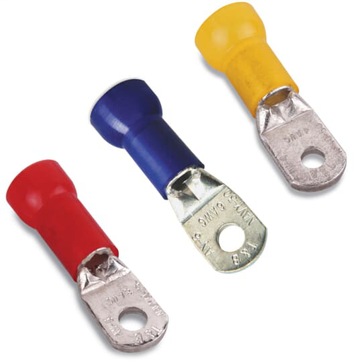 INS NYL RING TERM 2 BOLT 1/4IN RED
