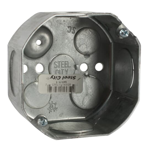 4IN-OCTAGON BOX STL 22.5CU 1-KO