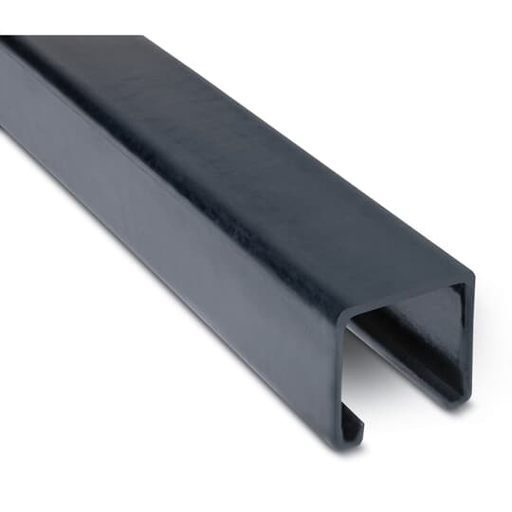 PVC CTD 1/2SLOT CHANNEL STRUT GRAY