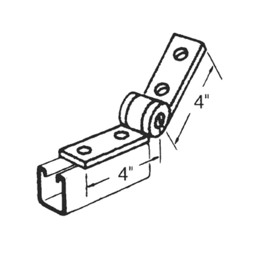 HINGED STRUT BRACKET 4 HOLE