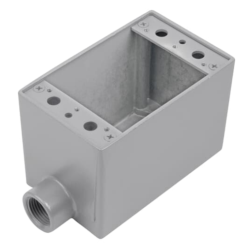 3/4INCH, 1G-FD BOX, ALUM, THRU-FEED