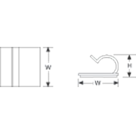 Product image for TB GL250RT CBL CLIP NAT PVC 1X1IN A