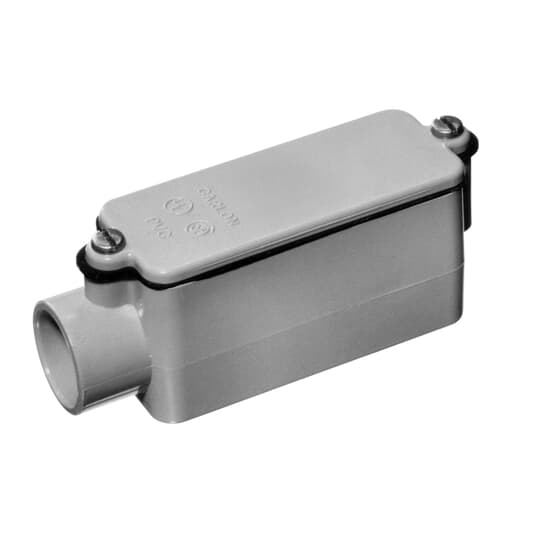Product image for Carlon E988G-CAR 1-1/4" PVC Type-E Conduit Body w/ Gasket & Cover