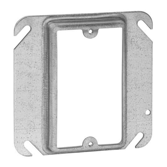 Product image for Steel-City 52C14 4" Steel Square Box Device Cover, 3/4" Raised, 5 cu.in.