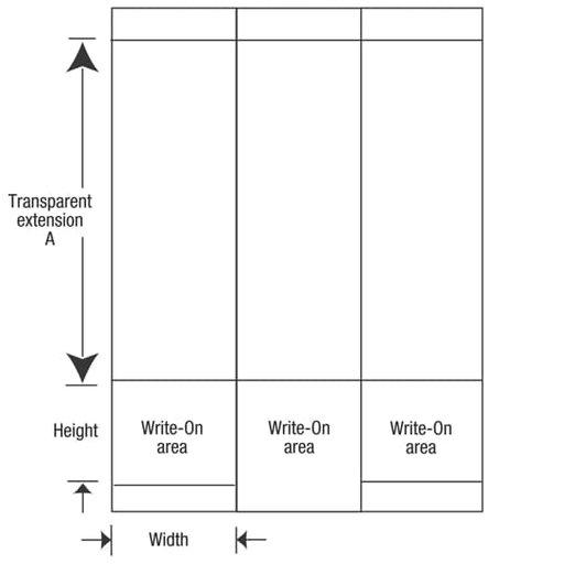 WRITE ON CBL MRKR 2X8 2/CARD