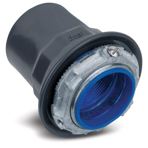 Ocal STG2G 3/4 Inch Gray PVC Coated Zinc Threaded Knockout Grounding Insulated Conduit Hub