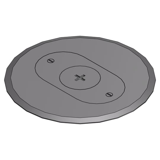 Product image for Steel City P-68-FSC-GRY Gray Flush Non-Metallic Cover Plate