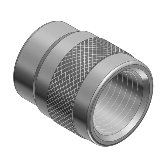 Product image for Thomas & Betts MSA07520 NPT/MS Mechanical Connector Adapter, 3/4" NPT, 20,22 AN-MS Connector Shell, 1-3/16"-18 UNEF-2B Thread Size, Aluminum