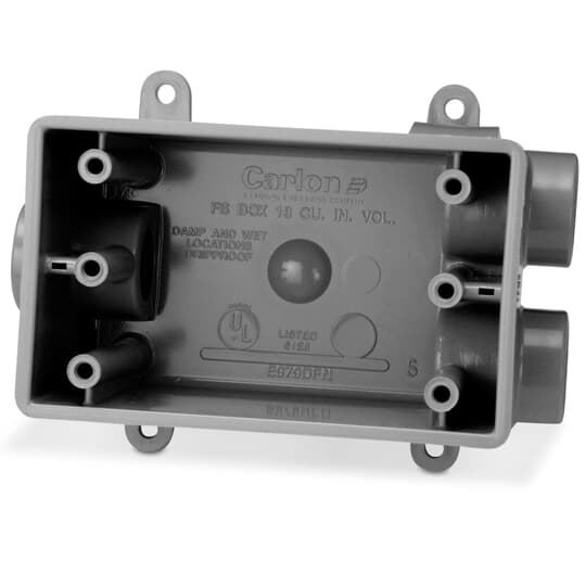 Product image for Carlon E979DFN-CAR 1/2" 1-Gang Type-FSCC Non-Metallic Switch/Outlet Box