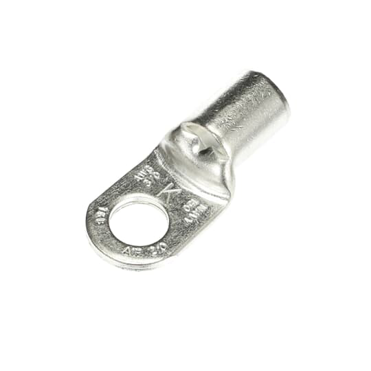 Product image for Thomas & Betts K975 Non-Insulated Large Tubular Ring Terminal - 2/0-3/0, 1/2"bolt (50/Pkg)