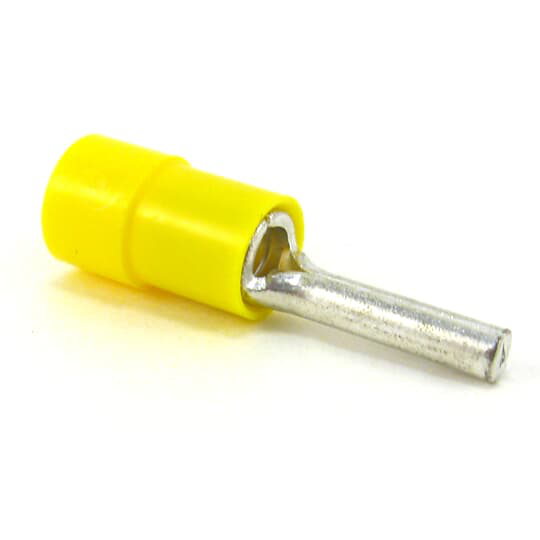 Product image for Catamount TV10-14PT-XV 0.266 Inch 12 to 10 AWG Straight Pin Vinyl Insulated Funnel Entry Crimp Terminal