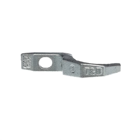 Product image for Thomas & Betts 1279 1-1/4" 1-Hole Pipe Strap, Malleable Iron / Hot-Dip Galvanized Finish. Use with Rigid / IMC Conduit