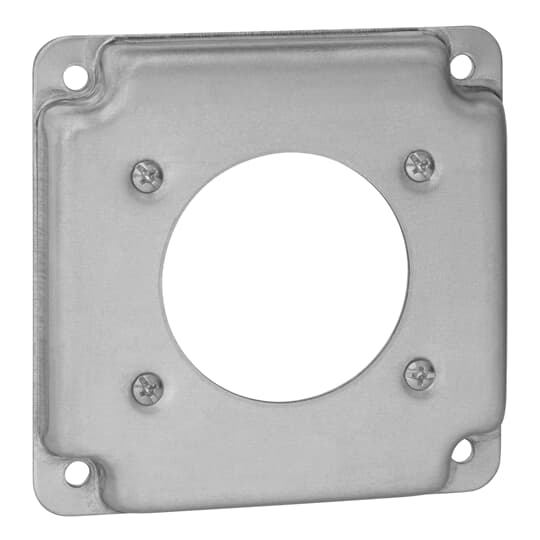 Product image for Steel City RS13 4" Steel Square Surface Cover, Dryer/Range Receptacle, 1/2" Deep, Steel