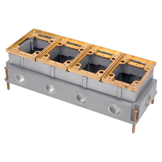 Product image for ABB 644 4-GANG CAST IRON FLOOR BOX
