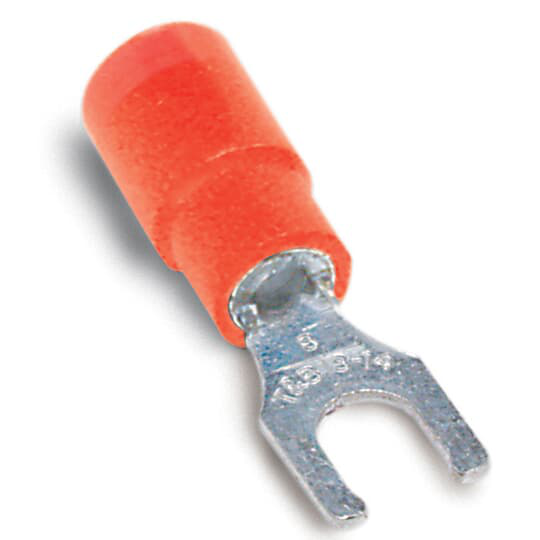 Product image for Thomas & Betts 18RA-8FLX 22-16 AWG Expanded Insulated Vinyl Locking Fork Terminal