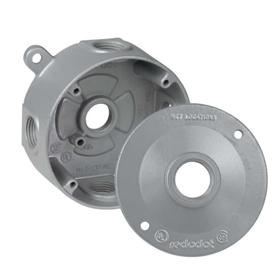 Product image for ABB DS-47B 4 IN RND 5 HOLE.5 IN HUB